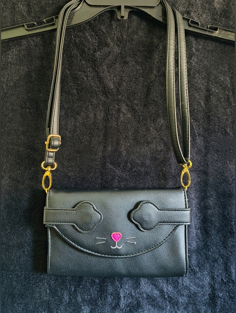 Clutch-Sized Black Cat Crossbody Purse